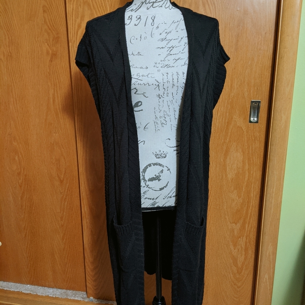 Maurices Black, Sleeveless Cardigan